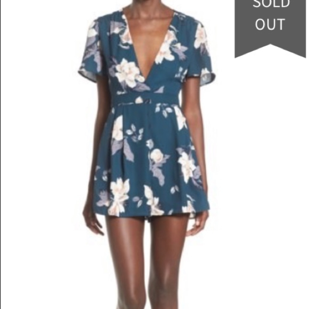 Astr Floral Print Romper